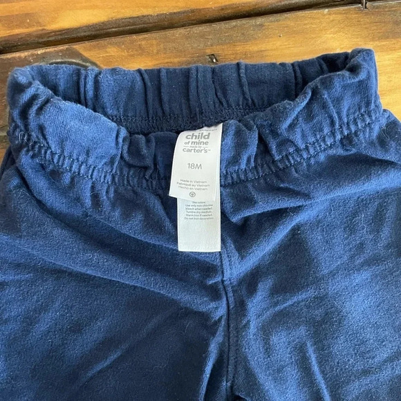 Carter’s Infant Outfit Striped Onesie Blue Shorts 18 Months - Picture 3 of 4